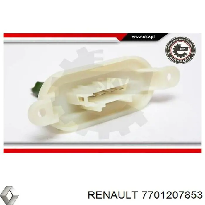 7701207853 Renault (RVI) Resistor (resistência) de ventilador de forno (de aquecedor de salão)