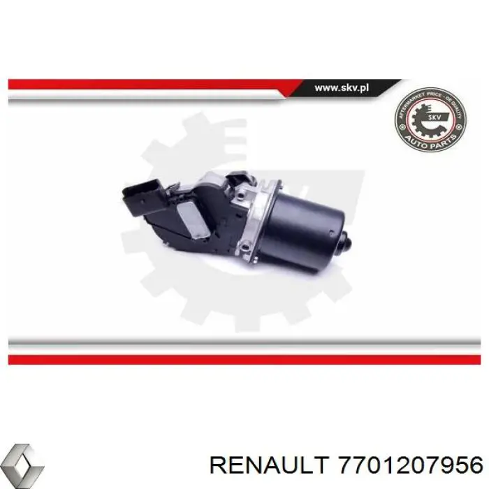 7701207956 Renault (RVI) Motor de limpador pára-brisas do pára-brisas
