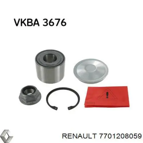 7701208059 Renault (RVI) Rolamento de cubo traseiro