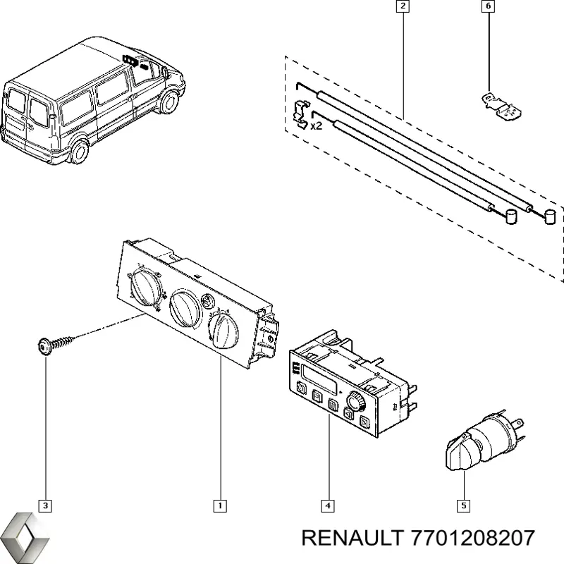  Renault (RVI) 7701208207 preço, a partir de 98,14 USD