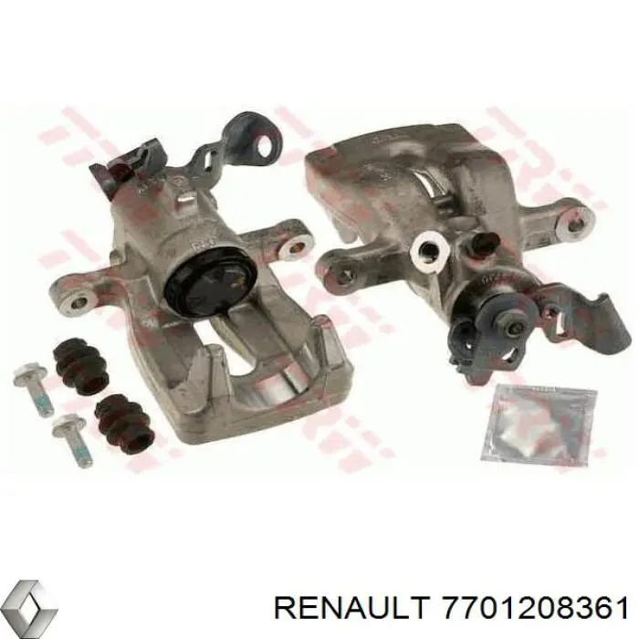 7701208361 Renault (RVI) Suporte do freio traseiro esquerdo