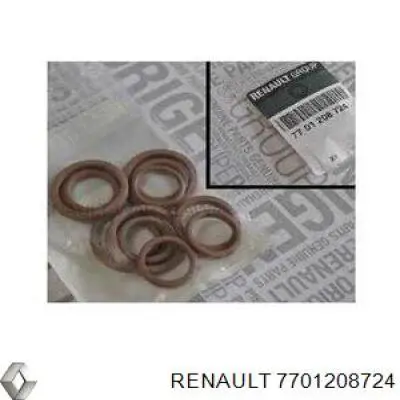 7701208724 Renault (RVI) Vedante anular de tubo de aparelho de ar condicionado