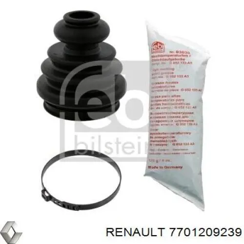 Compre 7701209239 Renault (RVI) Bota de proteção externa de junta homocinética do semieixo dianteiro