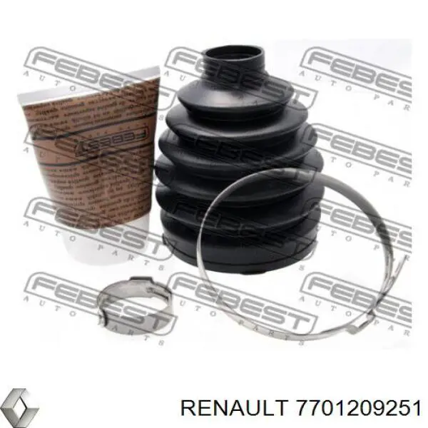 Compre 7701209251 Renault (RVI) Bota de proteção externa de junta homocinética do semieixo dianteiro