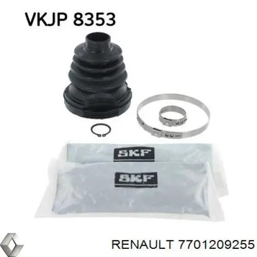Bota de proteção interna esquerda de junta homocinética do semieixo dianteiro Renault (RVI) 7701209255 preço, a partir de 9,43 USD