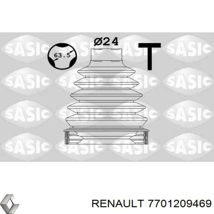 Compre 7701209469 Renault (RVI) Bota de proteção interna de junta homocinética do semieixo dianteiro