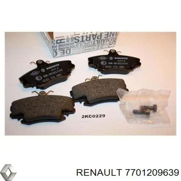Compre 7701209639 Renault (RVI) Sapatas do freio dianteiras de disco