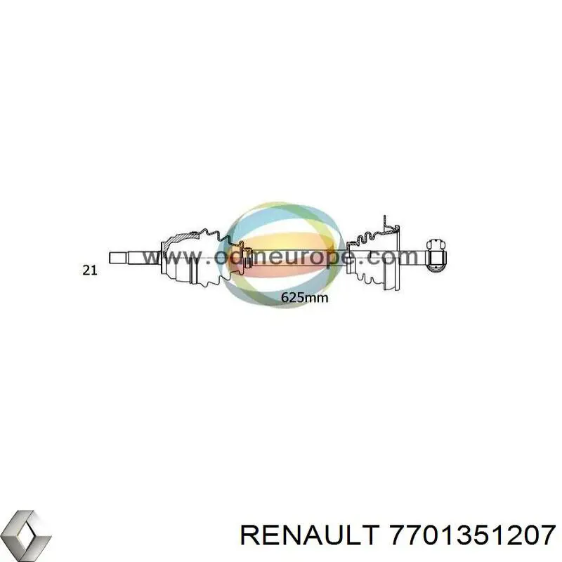 Semieixo (acionador) dianteiro esquerdo Starline 3630611 preço, a partir de 86,26 USD