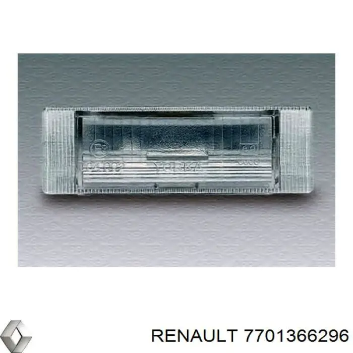 7701366296 Renault (RVI) Lanterna da luz de fundo de matrícula traseira
