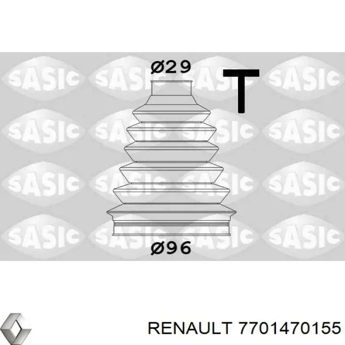Compre 7701470155 Renault (RVI) Bota de proteção externa de junta homocinética do semieixo dianteiro