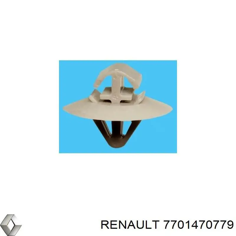 7701470779 Renault (RVI) Braçadeira (cápsula) de fixação de moldura da porta