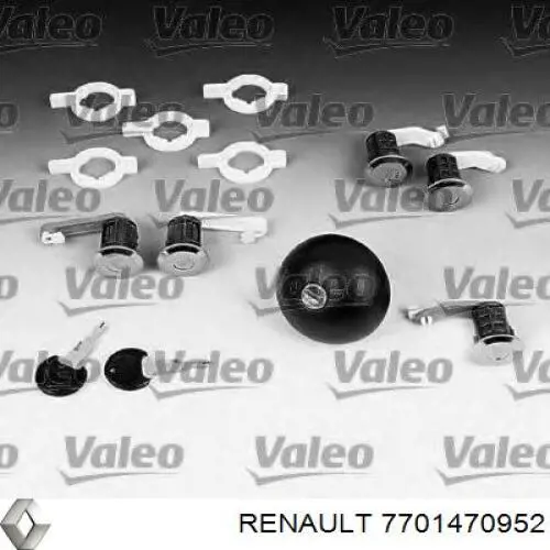 7701470952 Renault (RVI) Trinco de fecho da porta dianteira