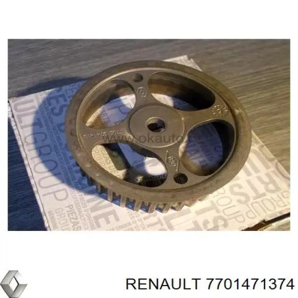 Compre 7701471374 Renault (RVI) Engrenagem de cadeia da roda dentada da árvore distribuidora de motor