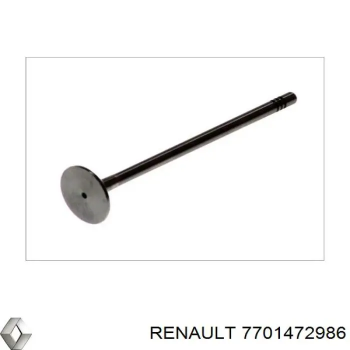 7701472986 Renault (RVI) Válvula de admissão