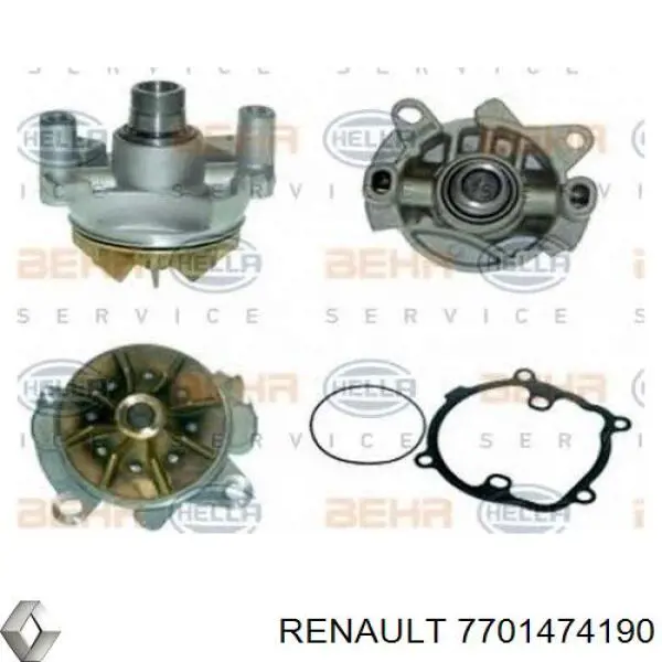 Compre 7701474190 Renault (RVI) Bomba de água (bomba) de esfriamento