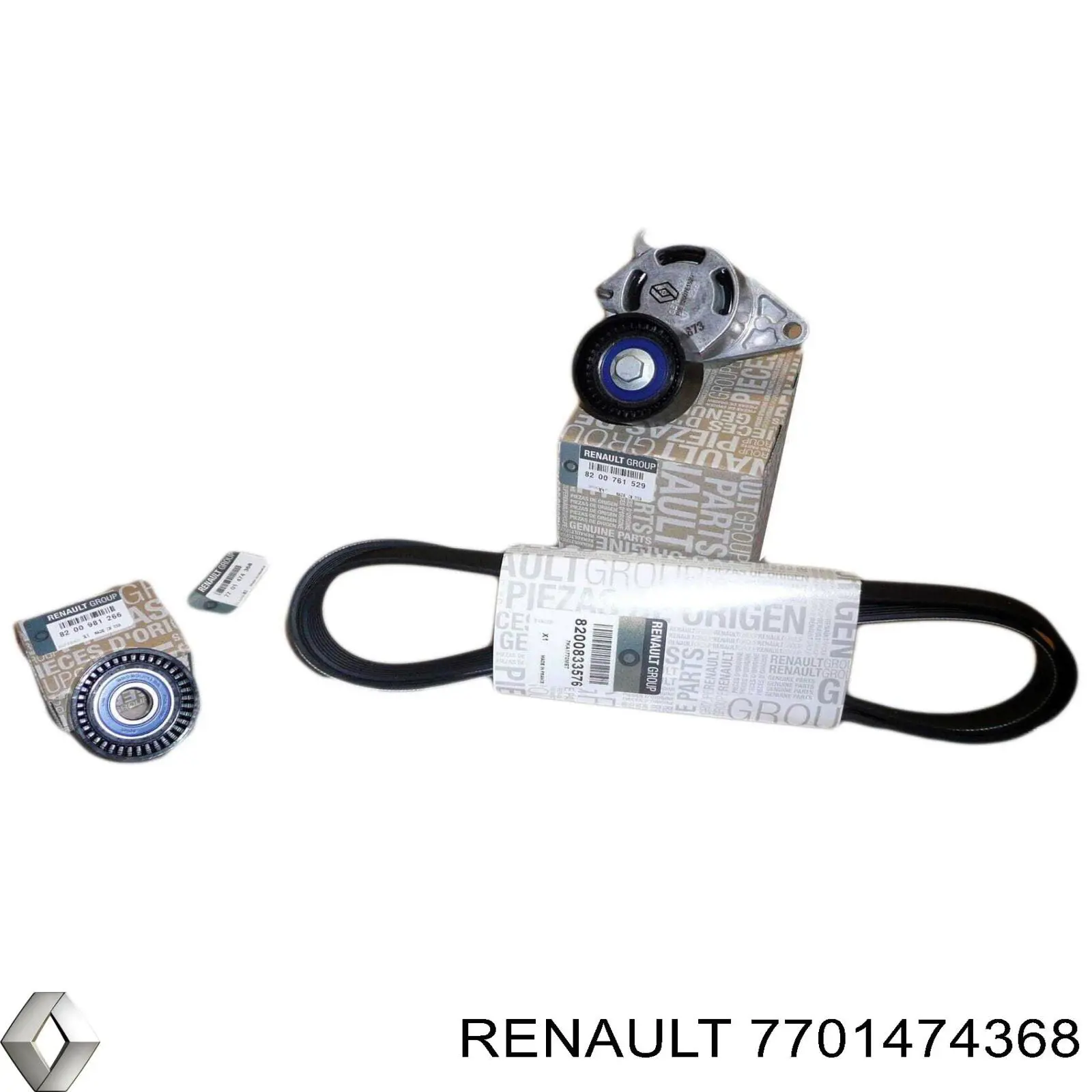Correia dos conjuntos de transmissão, kit Renault (RVI) 7701474368 preço, a partir de 126,79 USD