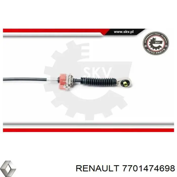 7701474698 Renault (RVI) Cabo de mudança (de seleção de velocidade)