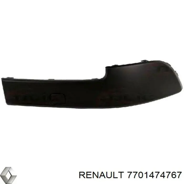 Compre 7701474767 Renault (RVI) Moldura direita do pára-choque dianteiro