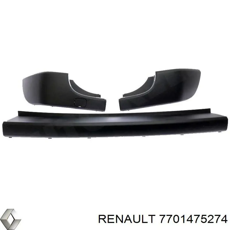 7701475274 Renault (RVI) Placa sobreposta do pára-choque traseiro