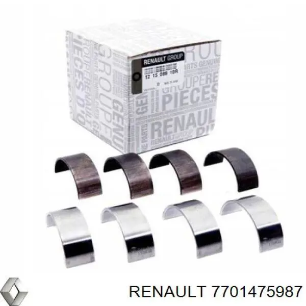 Compre 7701475987 Renault (RVI) Folhas inseridas de cambota de biela, kit, padrão (STD)