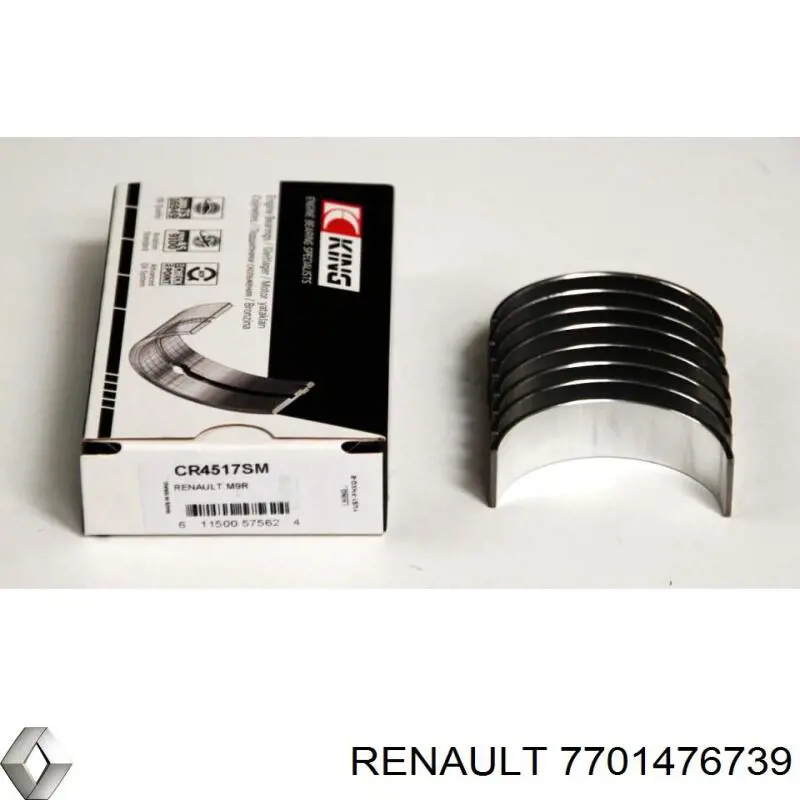 Compre 7701476739 Renault (RVI) Folhas inseridas de cambota de biela, kit, padrão (STD)