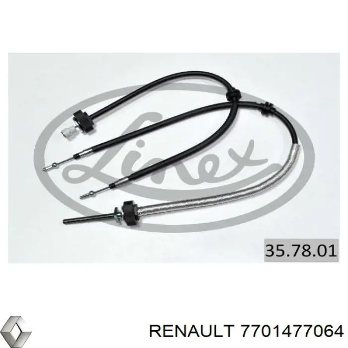 Compre 360107441R Renault (RVI) Cabo traseiro direito/esquerdo do freio de estacionamento