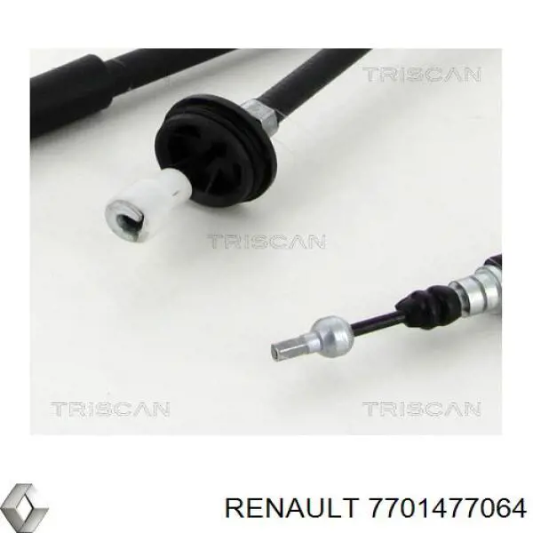 Cabo traseiro direito/esquerdo do freio de estacionamento 360107441R Renault (RVI)