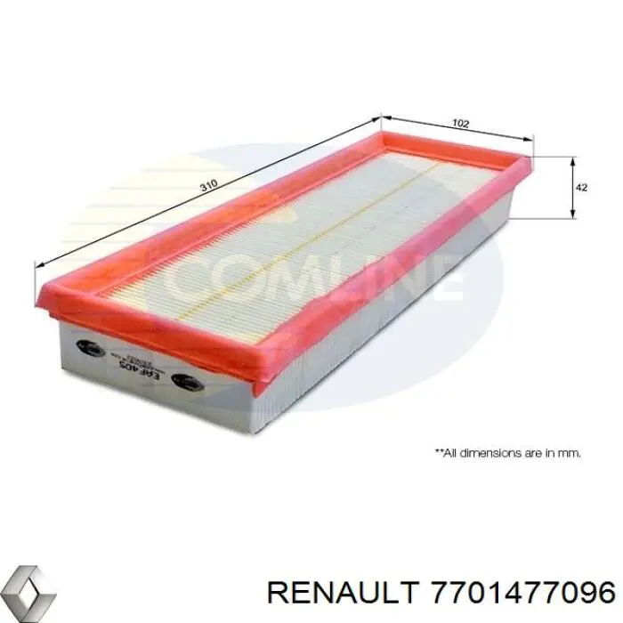 Compre 7701477096 Renault (RVI) Filtro de ar