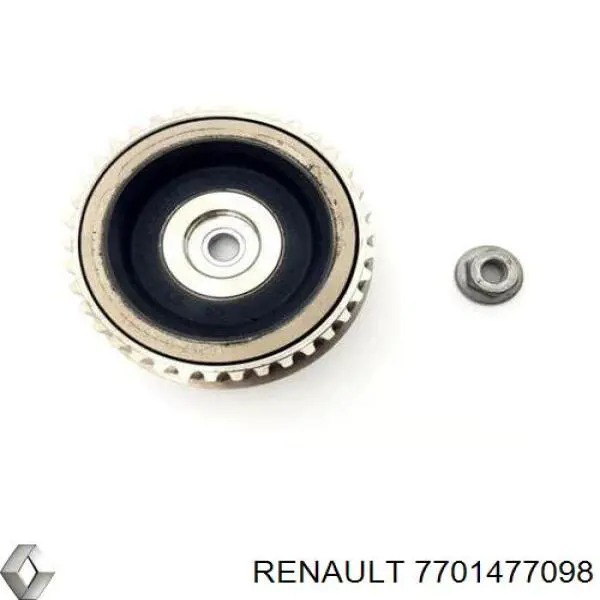 Compre 7701477098 Renault (RVI) Engrenagem de cadeia de roda dentada da árvore distribuidora de escape de motor