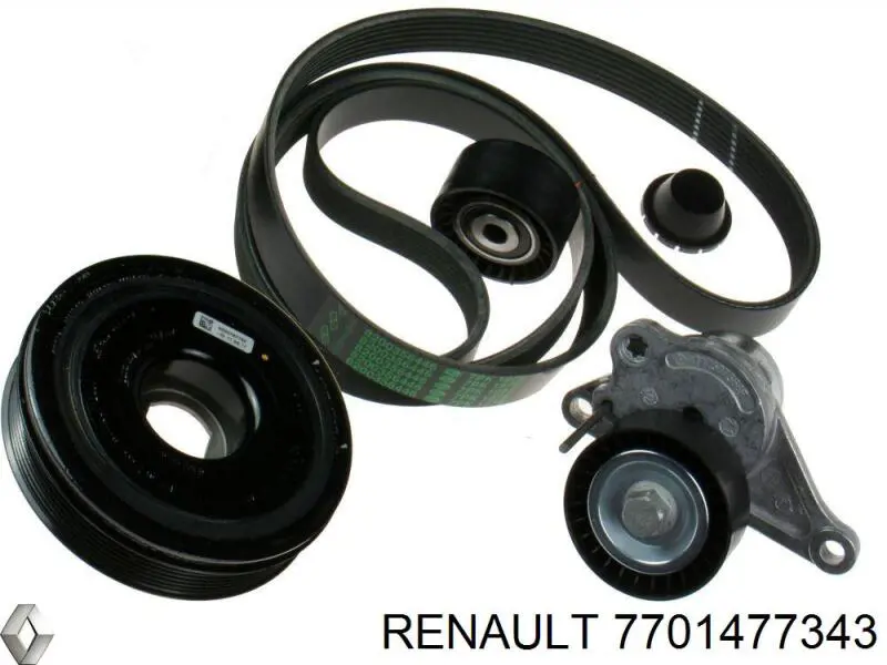 Compre 7701477343 Renault (RVI) Correia dos conjuntos de transmissão, kit