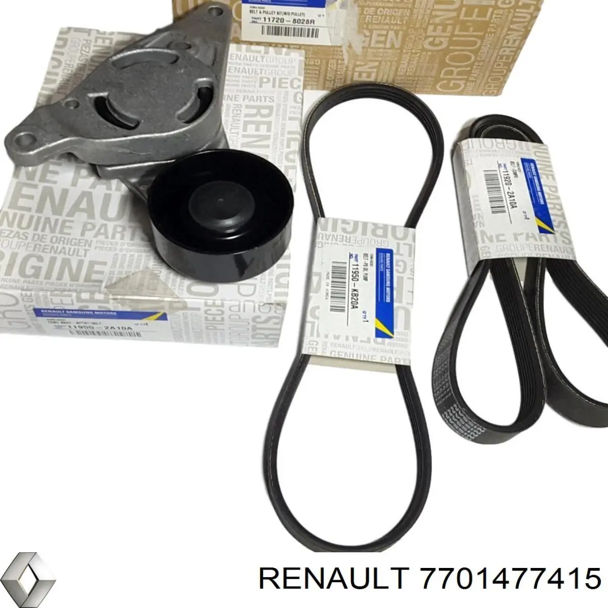 Correia dos conjuntos de transmissão, kit Renault (RVI) 7701477415