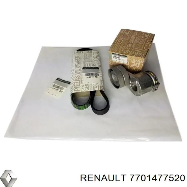7701477520 Renault (RVI) Correia dos conjuntos de transmissão, kit