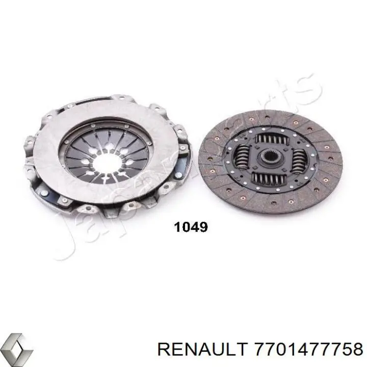 Kit de embraiagem (3 peças) Renault (RVI) 7701477758 preço, a partir de 150,73 USD
