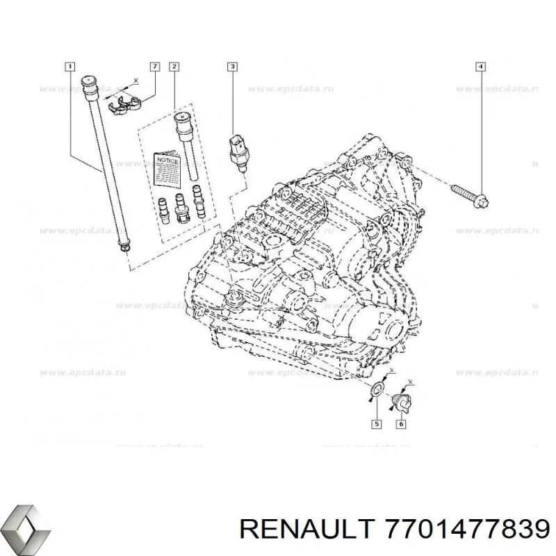 7701477839 Renault (RVI) Respirador da Caixa de Mudança