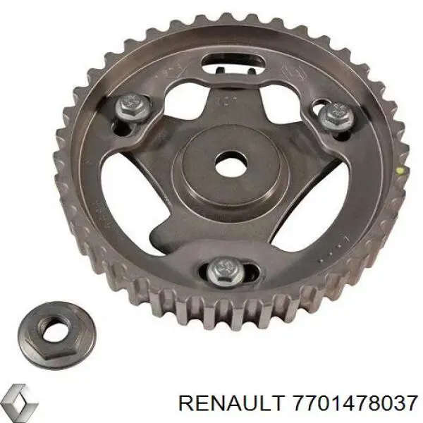 7701478037 Renault (RVI) Engrenagem de cadeia da roda dentada da árvore distribuidora de motor