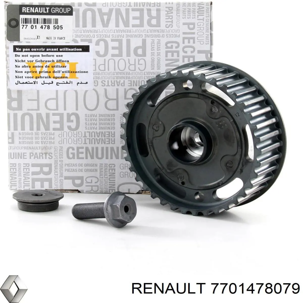 Compre 7701478079 Renault (RVI) Engrenagem de cadeia de roda dentada da árvore distribuidora de admissão de motor