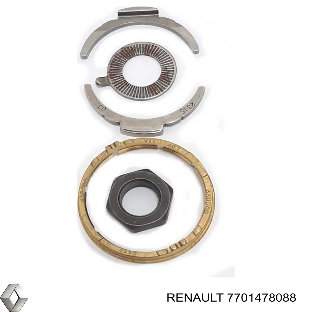 7701478088 Renault (RVI) Acoplamento de sincronizador, abraçadeira externa de 5ª velocidade