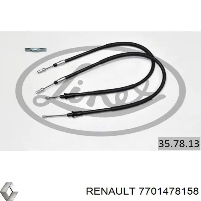 Cabo traseiro direito/esquerdo do freio de estacionamento Renault (RVI) 7701478158 preço, a partir de 31,80 USD