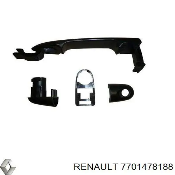 Maçaneta esquerda externa da porta traseira (batente) Renault (RVI) 7701478188 preço, a partir de 37,00 USD