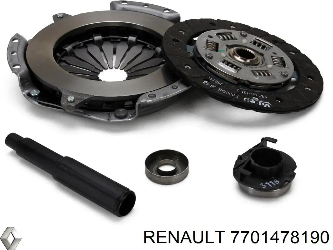 Kit de embraiagem (3 peças) Renault (RVI) 7701478190 preço, a partir de 95,34 USD