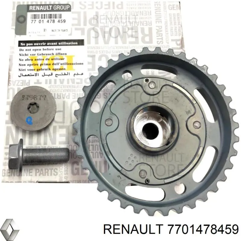 Engrenagem de cadeia de roda dentada da árvore distribuidora de admissão de motor Renault (RVI) 7701478459 preço, a partir de 129,94 USD