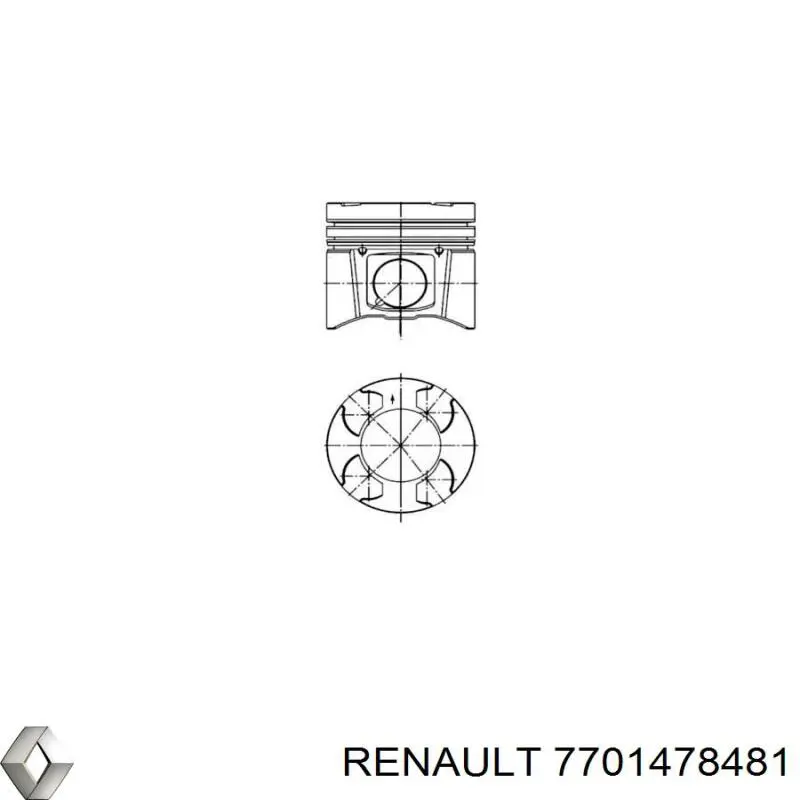 Compre 7701478481 Renault (RVI) Pistão do kit para 1 cilindro, STD