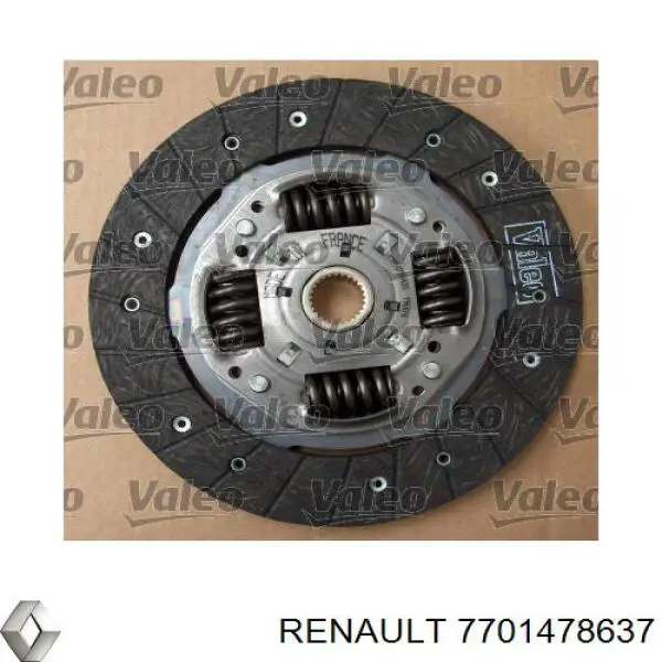 7701478637 Renault (RVI) Kit de embraiagem (3 peças)