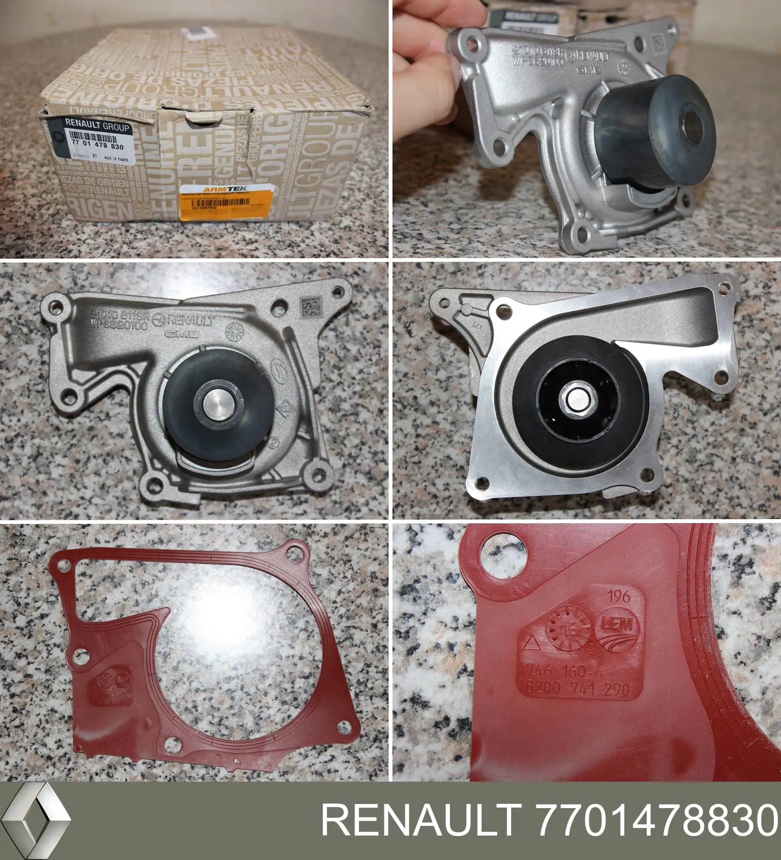 Bomba de água (bomba) de esfriamento Renault (RVI) 7701478830 preço, a partir de 64,77 USD