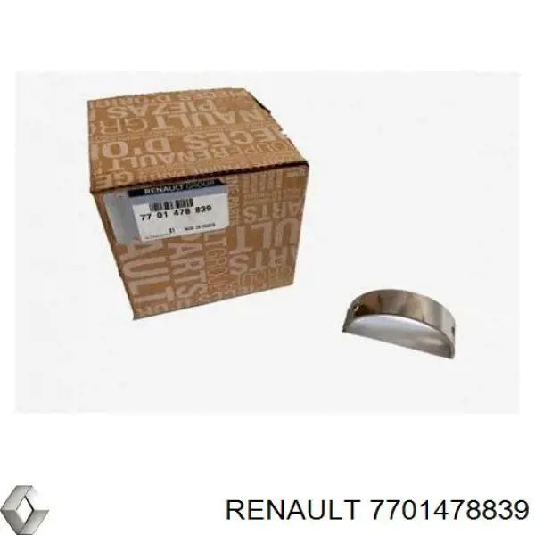 Compre 7701478839 Renault (RVI) Folhas inseridas principais de cambota, kit, padrão (STD)