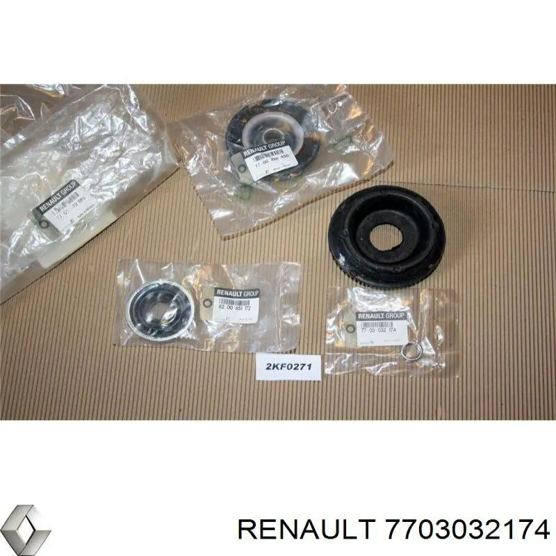 7703032174 Renault (RVI) Porca da haste de amortecedor dianteiro