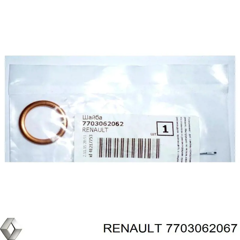 7703062067 Renault (RVI) Anel de vedação, universal