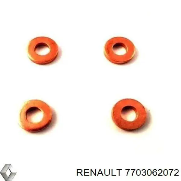 Anel (arruela) do injetor de ajuste Renault (RVI) 7703062072 preço, a partir de 1,56 USD