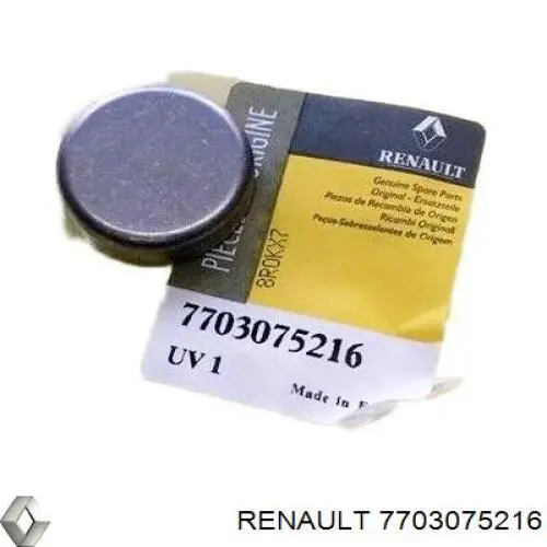 7703075216 Renault (RVI) Tampão CBC/do bloco de cilindros
