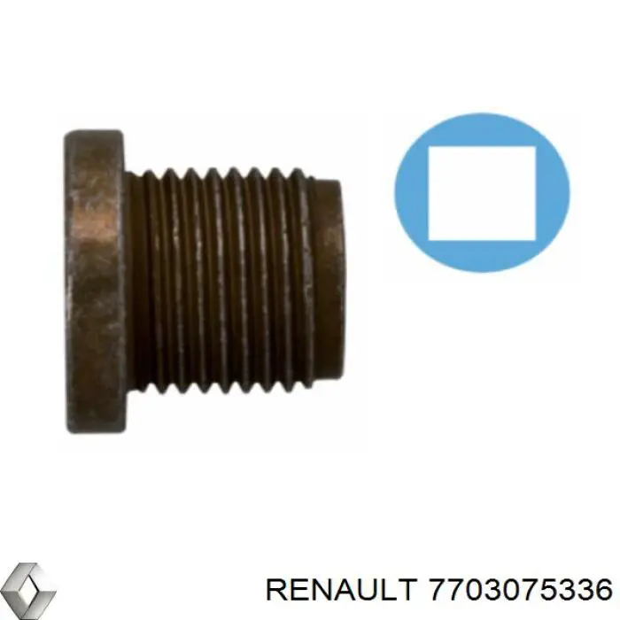 Compre 7703075336 Renault (RVI) Tampão de panela de motor